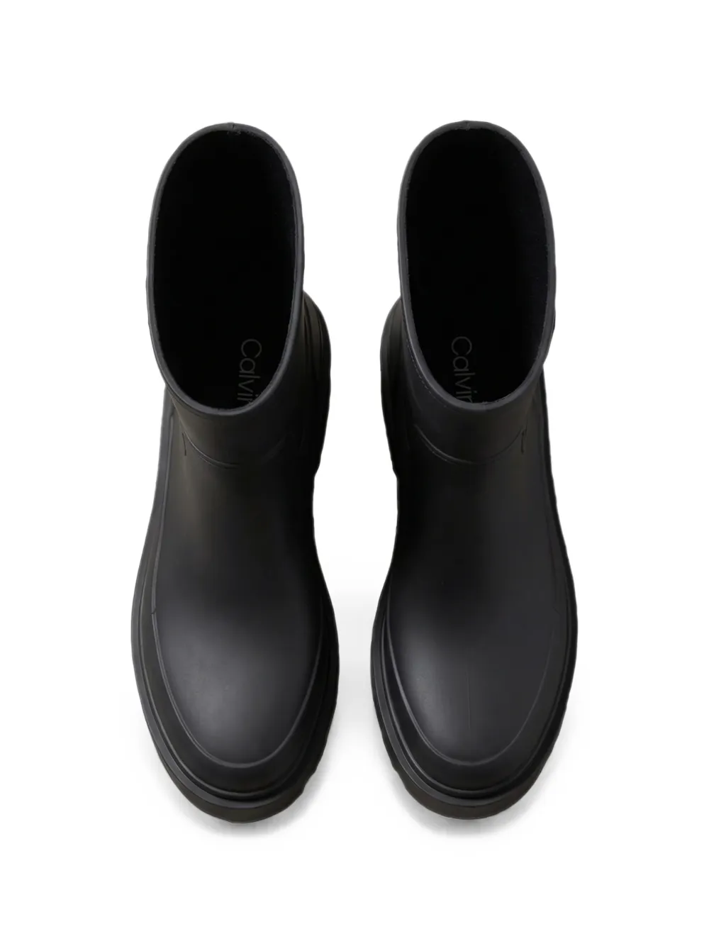 Calvin Klein logo-patch chunky boots Zwart