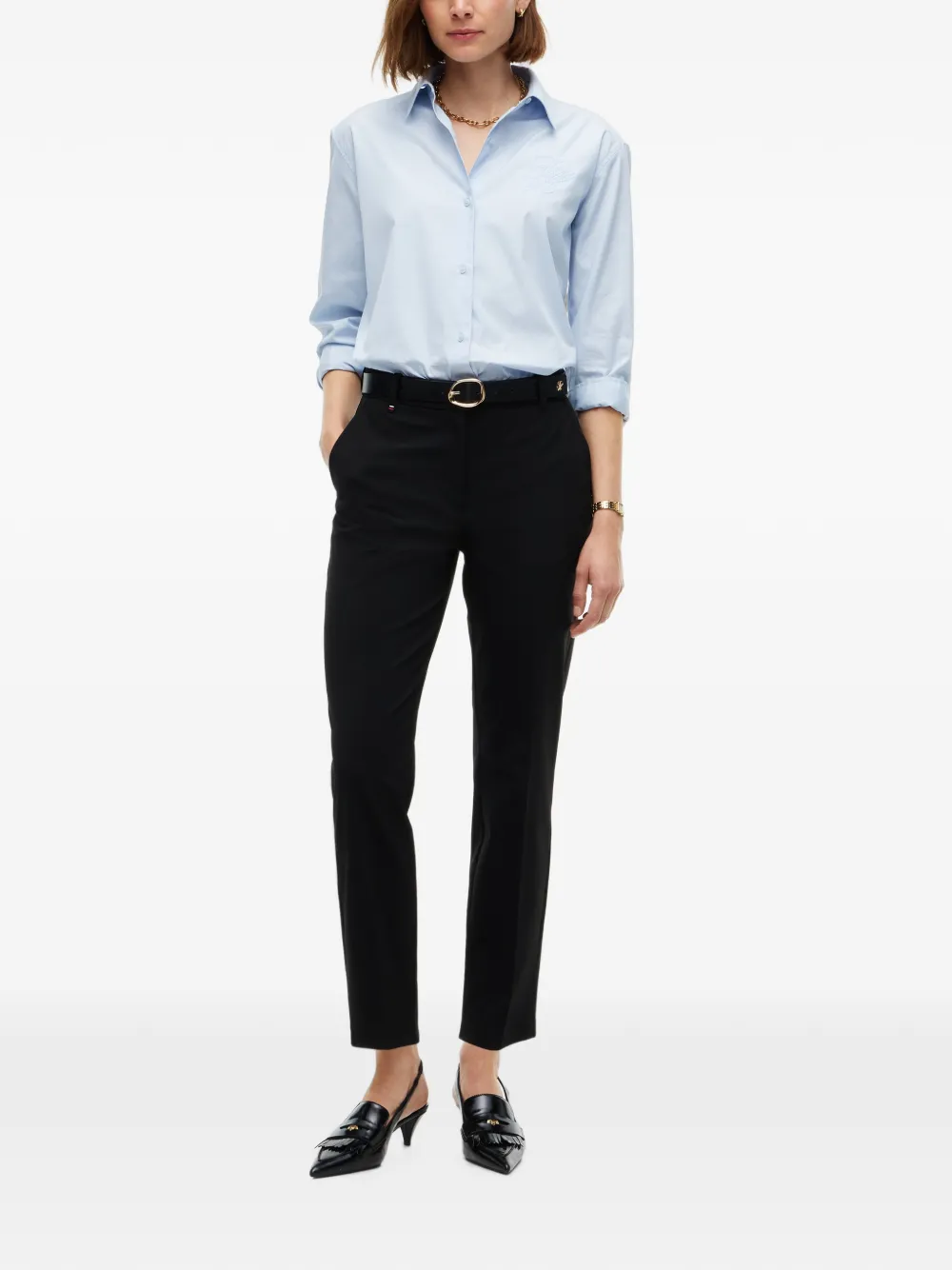 Tommy Hilfiger Slim-fit broek Zwart
