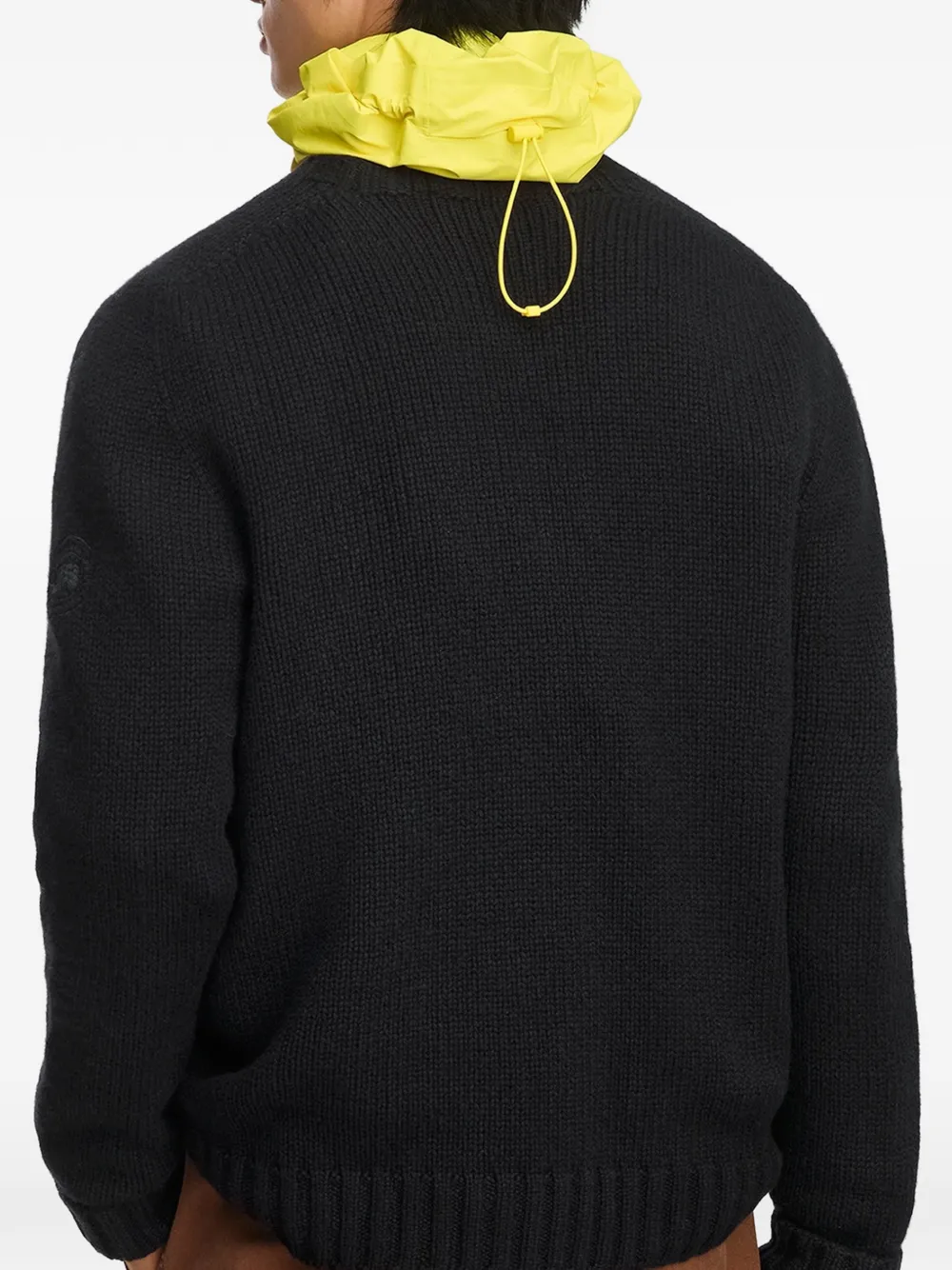 Canada Goose Easton logo-patch waffle-knit sweater Zwart