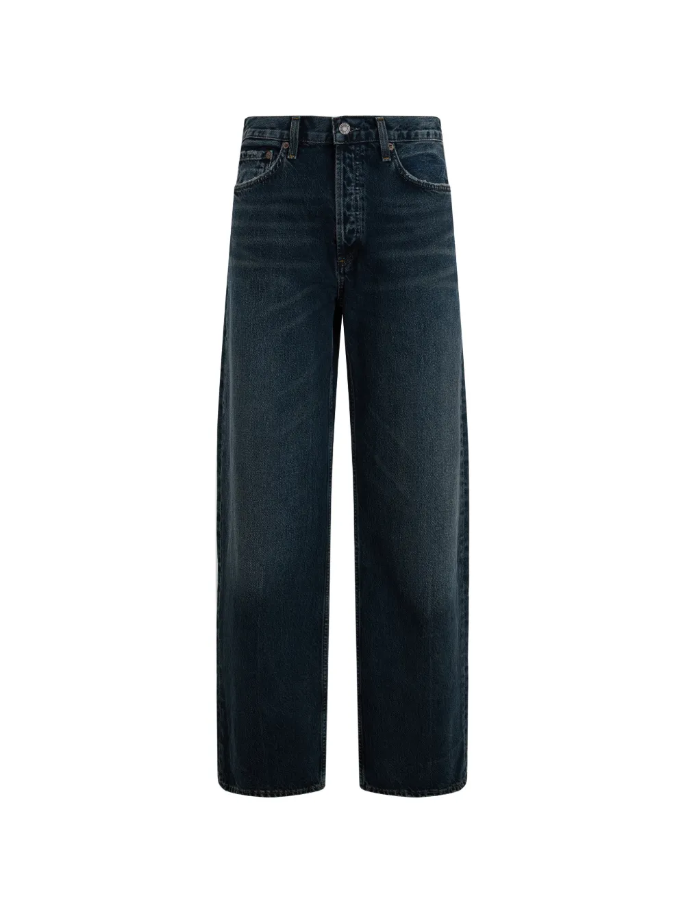 AGOLDE belt-loop cotton jeans - Blu