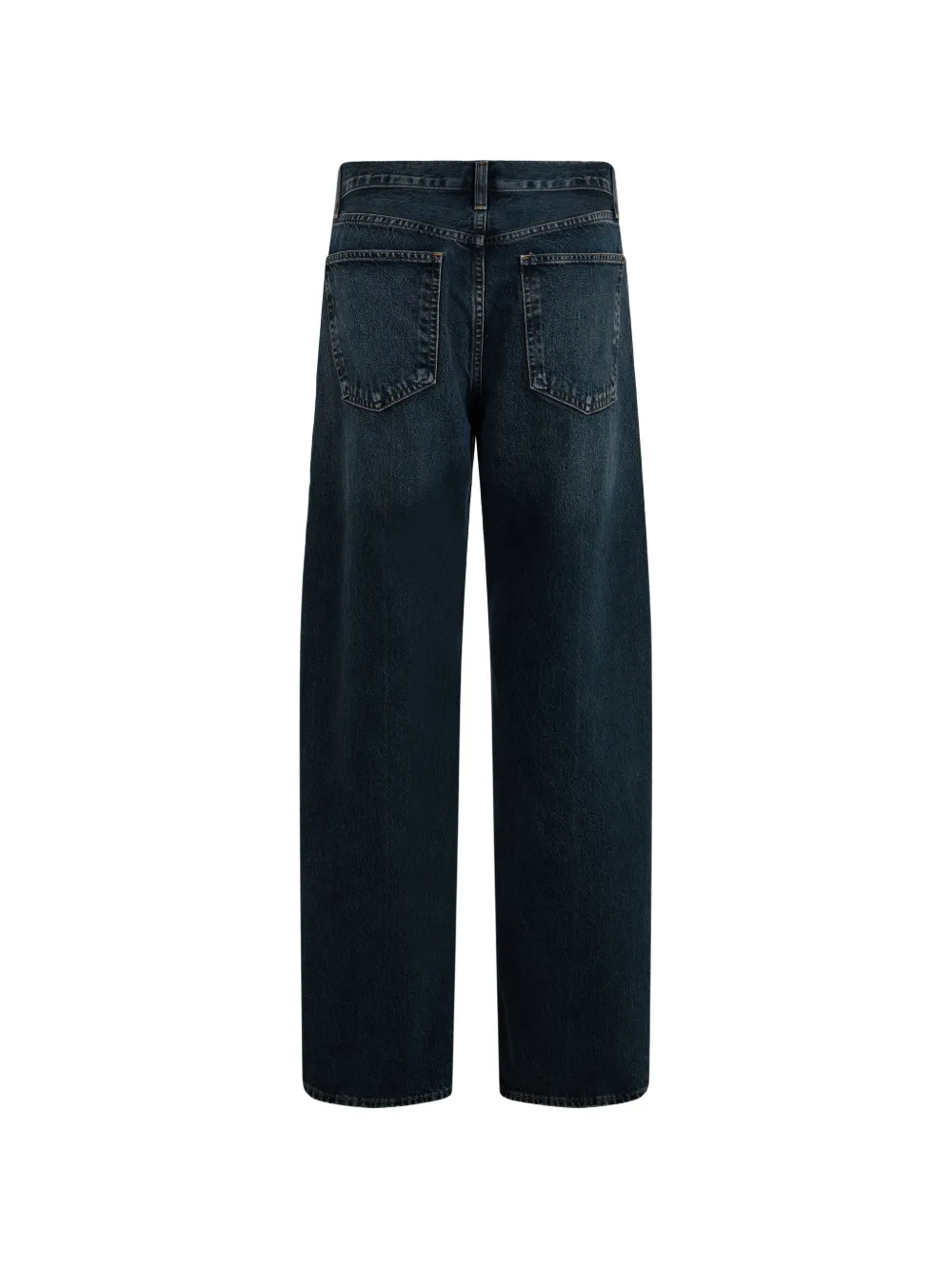 AGOLDE Katoenen jeans met riemlussen Blauw