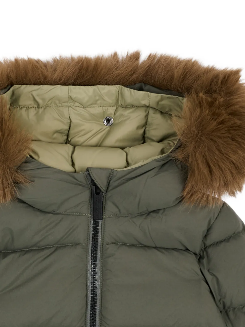 Colmar Kids faux-fur trim padded jacket Groen