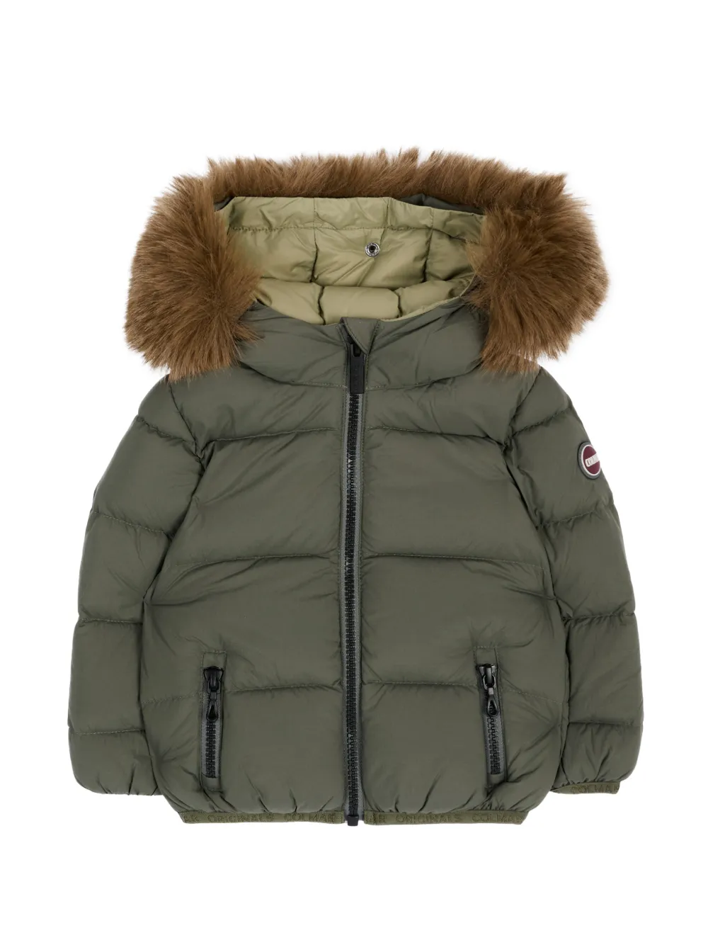 Colmar Kids faux-fur trim padded jacket - Verde