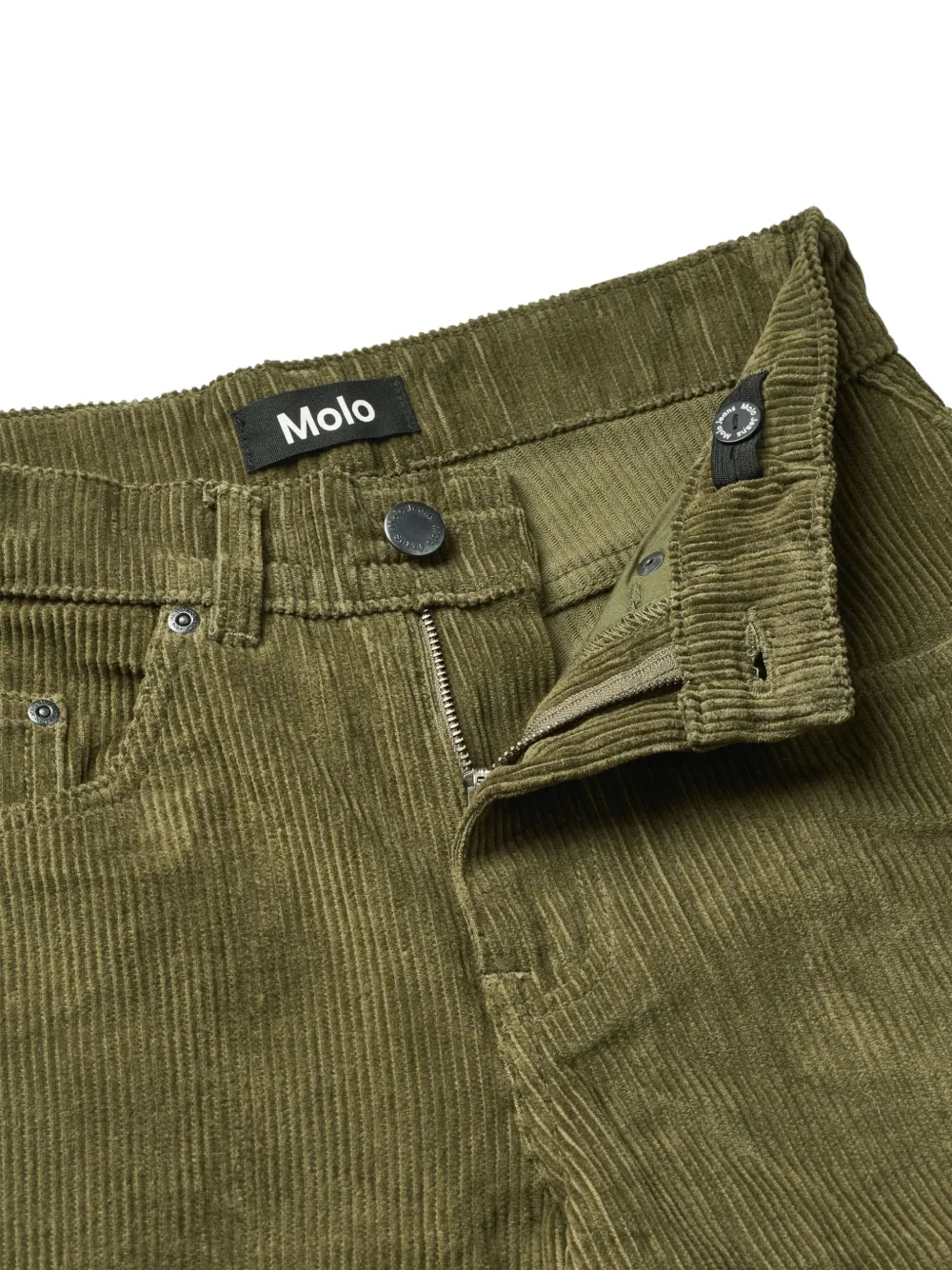Molo Aiden corduroy straight-leg trousers Groen