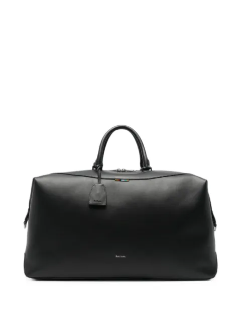 Paul Smith logo-print leather holdall
