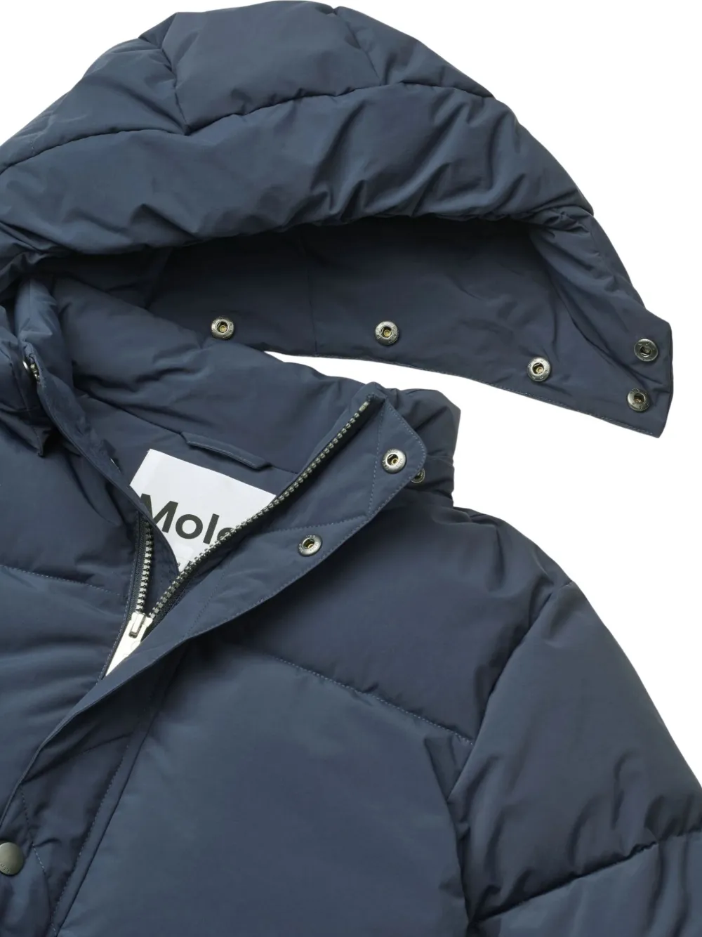 Molo Hayden quilted hooded jacket Blauw