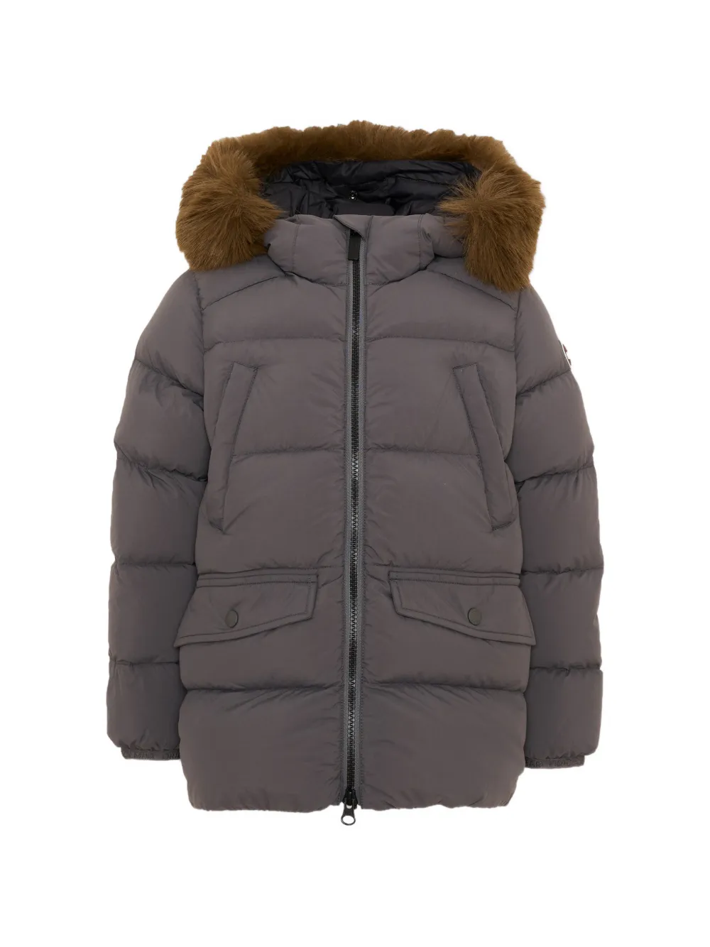 Colmar Kids faux-fur trim puffer jacket - Grigio