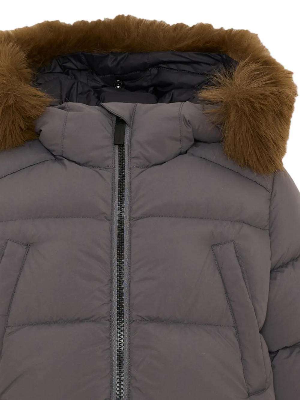 Colmar Kids faux-fur trim puffer jacket Grijs
