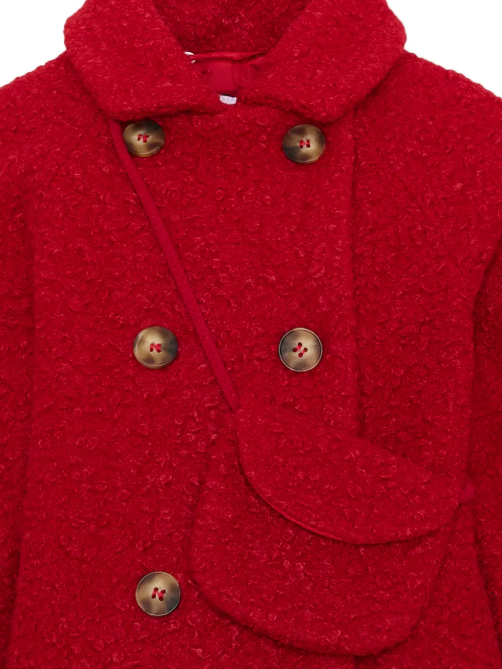 Mayoral double-breasted bouclé jacket Rood