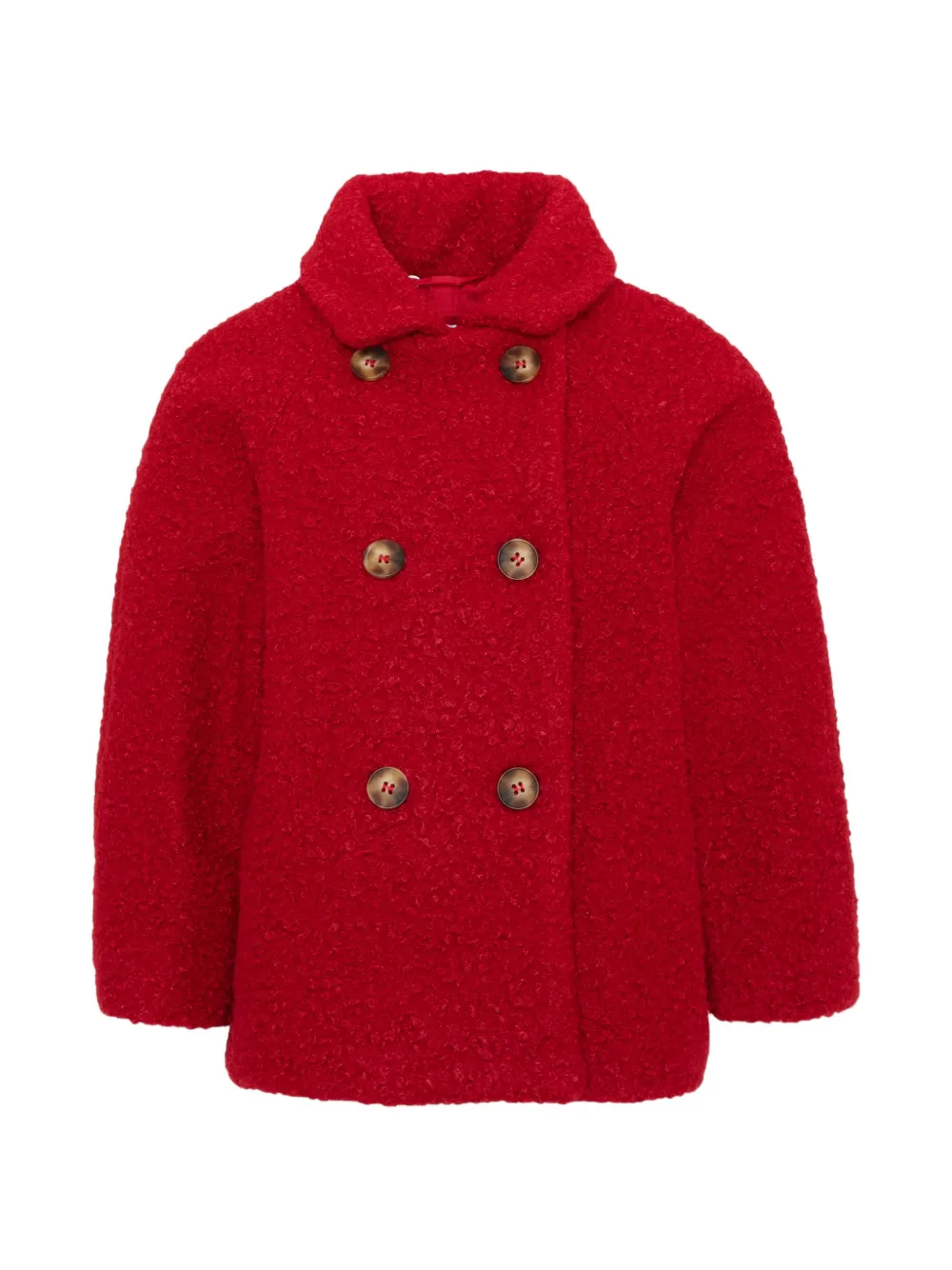 Mayoral double-breasted bouclé jacket Rood