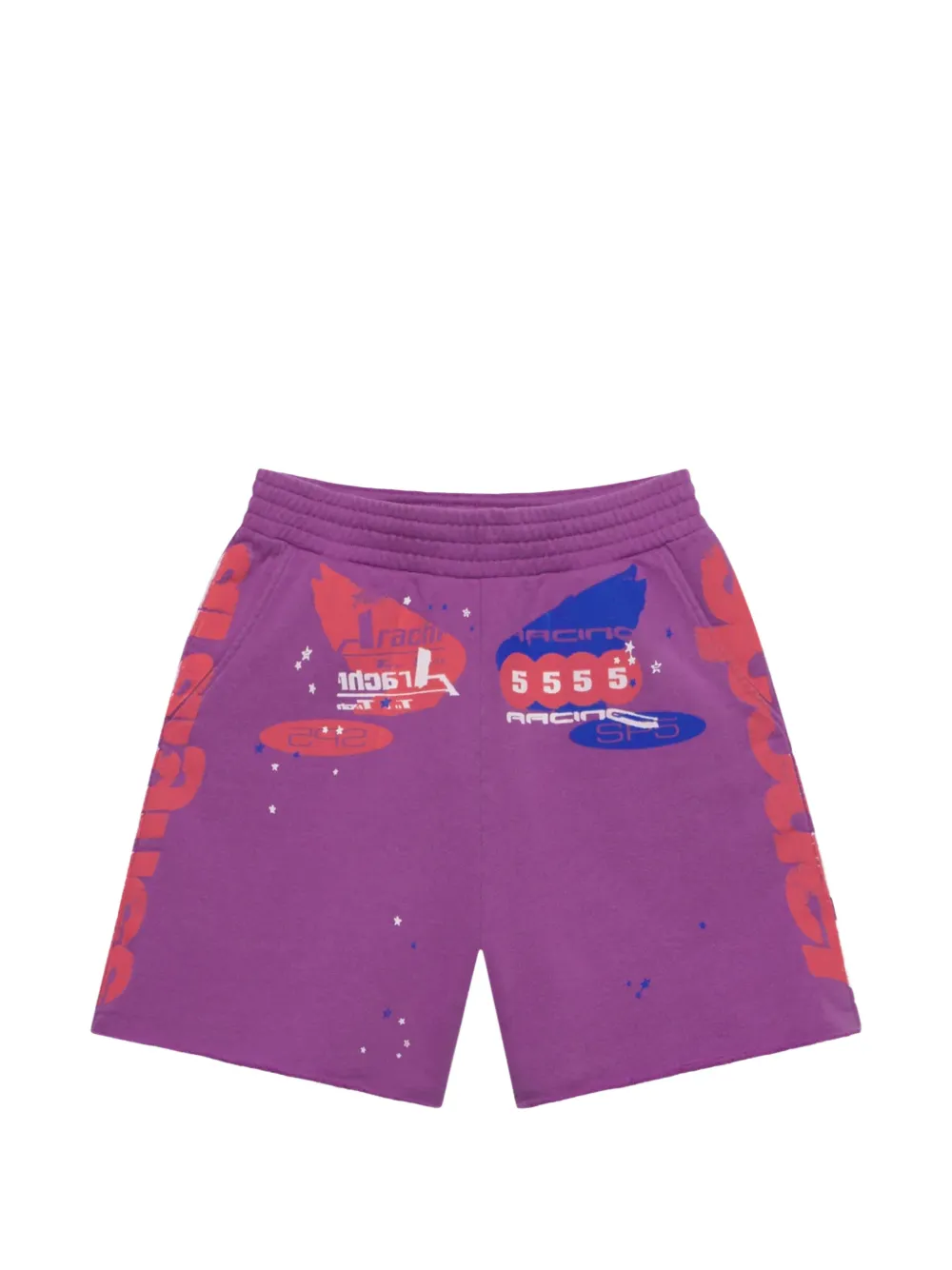 SP5DER Tire Tech elasticated-waist shorts - Viola