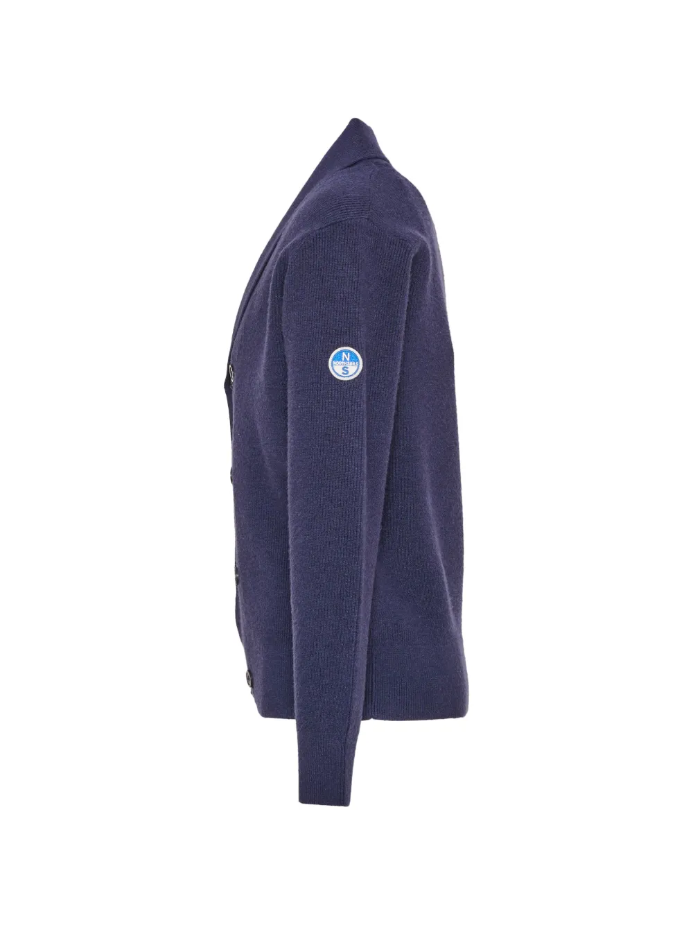 North Sails Kids double-breasted shawl-collar cardigan Blauw
