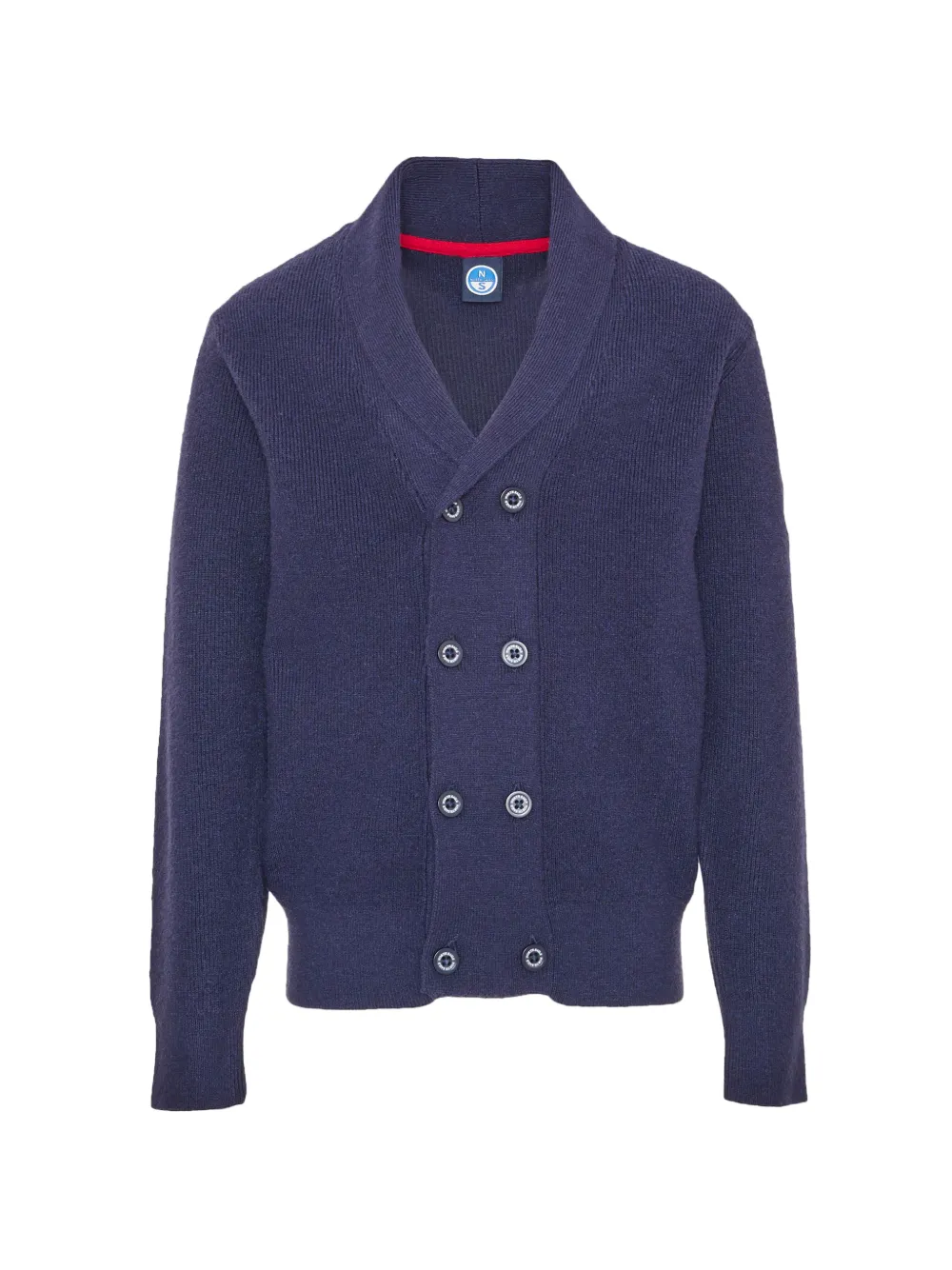 North Sails Kids double-breasted shawl-collar cardigan - Blu