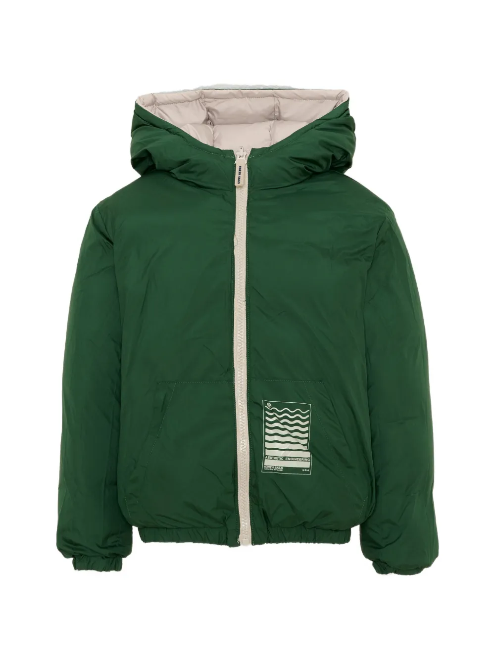 North Sails Kids reversible quilted jacket Beige