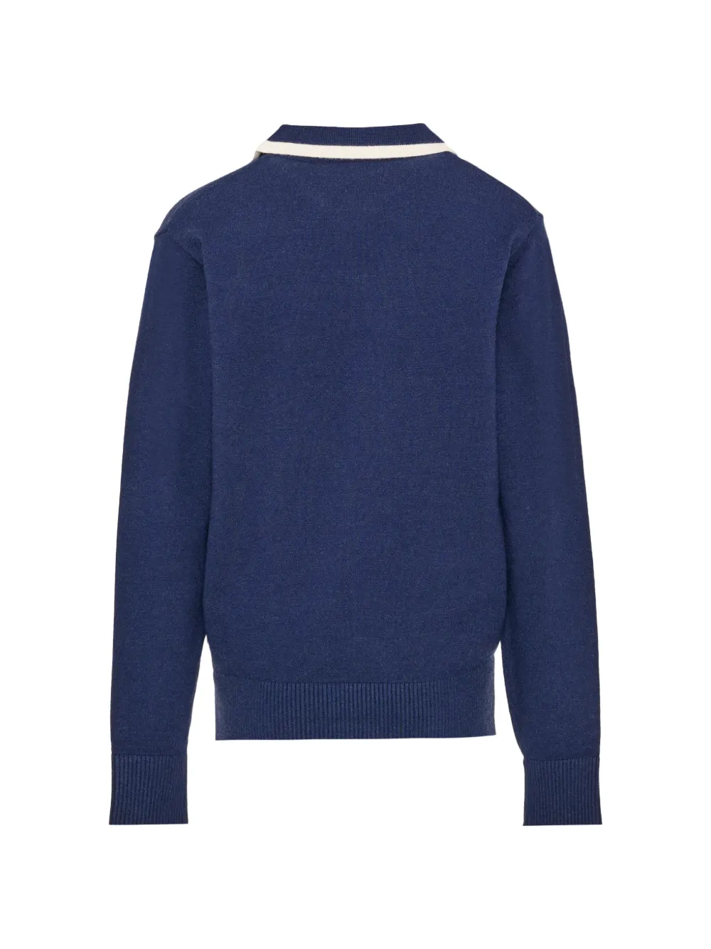 TRUSSARDI JUNIOR colour-block V-neck sweater Blauw