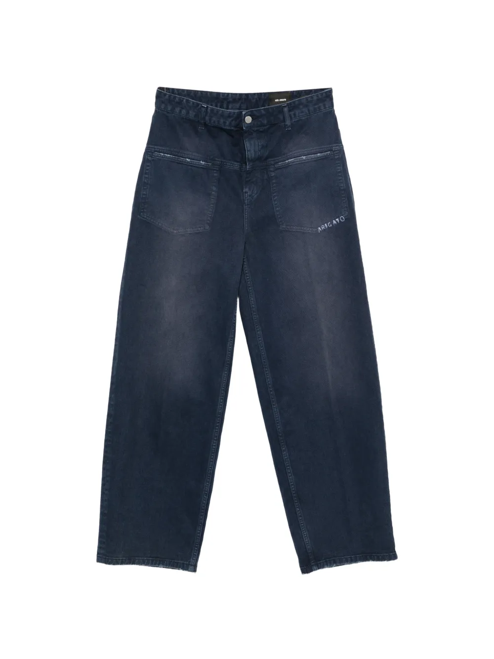Axel Arigato Invert logo-embroidered wide-leg jeans