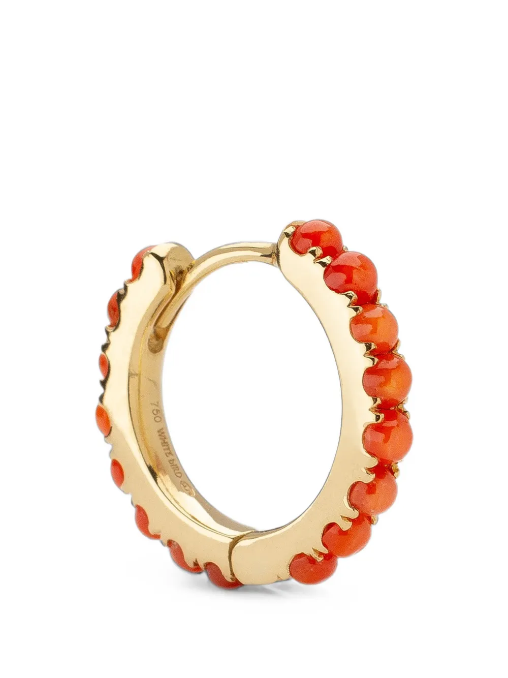 We by WHITEbIRD Ismène coral hoop earring - Oro