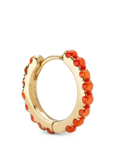We by WHITEbIRD Ismène coral hoop earring