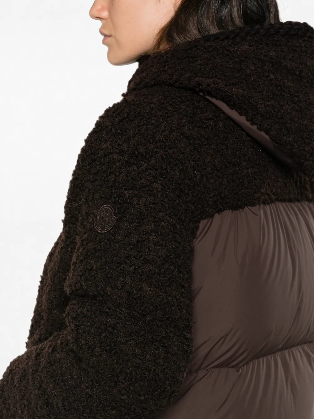 Moncler Cristallin donsjack met capuchon Bruin