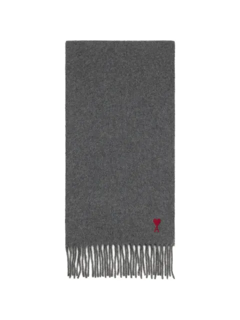 AMI Paris wool scarf with Ami de Coeur