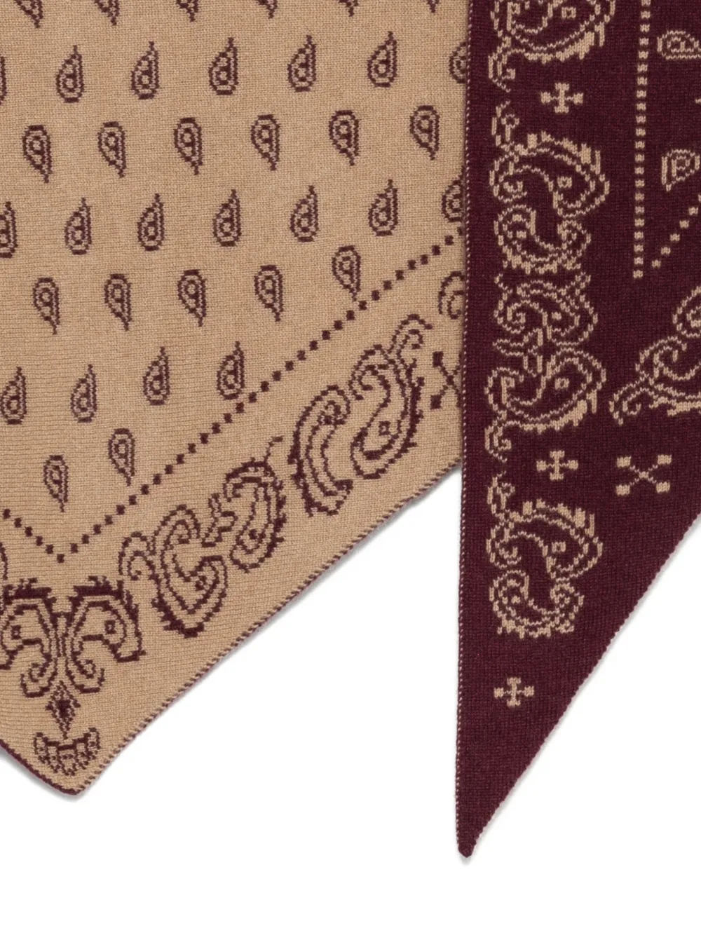 Guest In Residence Paisley Cashmere Scarf in Neutrals, view 3