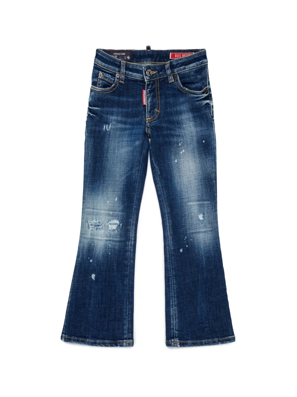 DSQUARED2 KIDS distressed-finish jeans - Blu