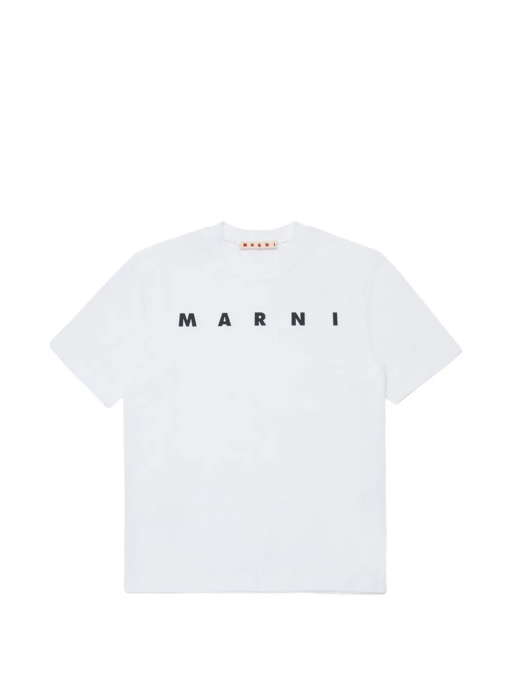 Marni Kids logo-print cotton T-shirt - Bianco