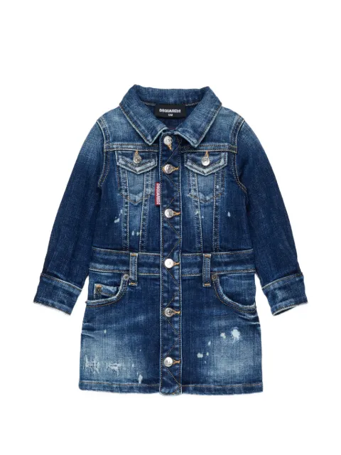 DSQUARED2 KIDS distressed-finish denim dress