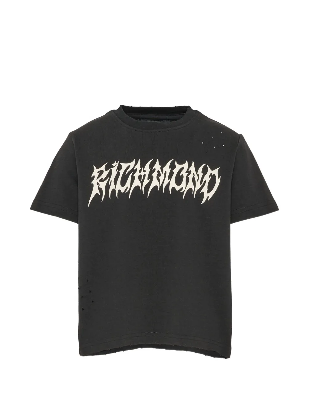 John Richmond Junior T-shirt met logoprint Zwart