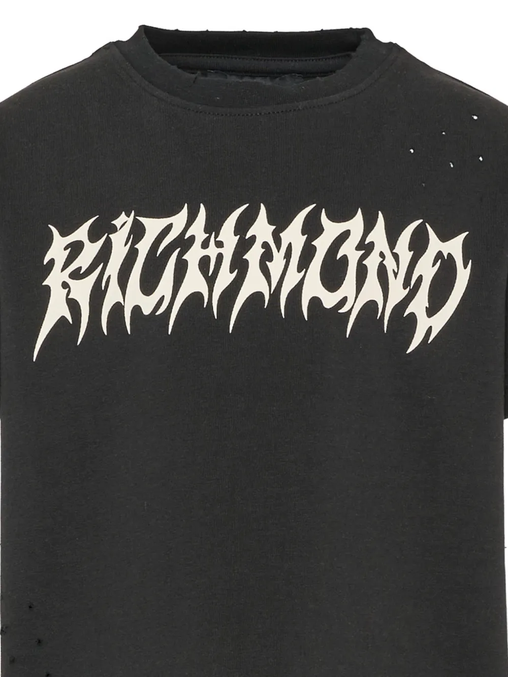John Richmond Junior T-shirt met logoprint Zwart