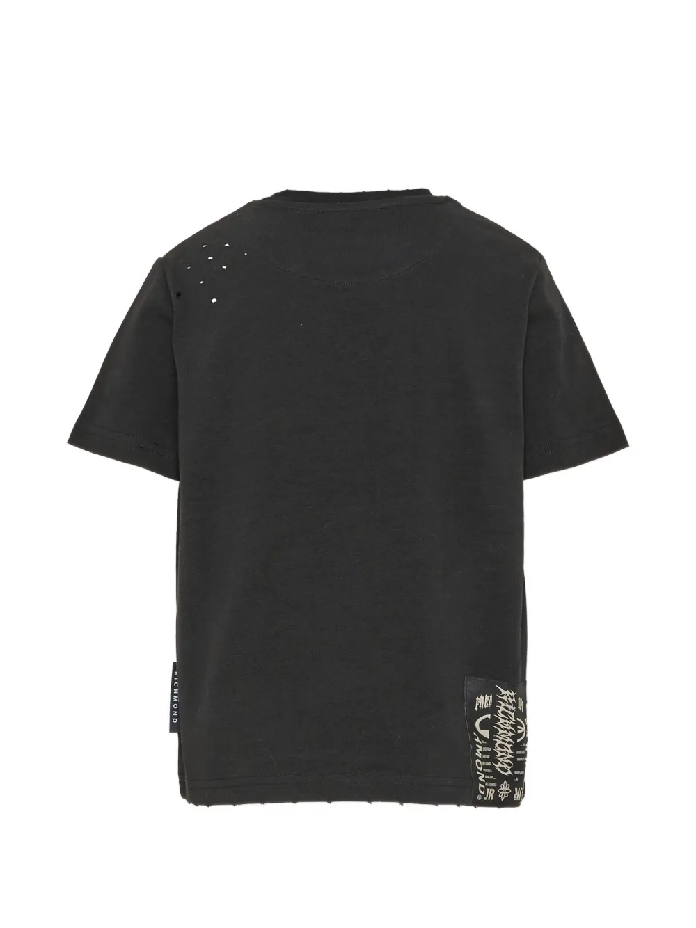 John Richmond Junior T-shirt met logoprint Zwart