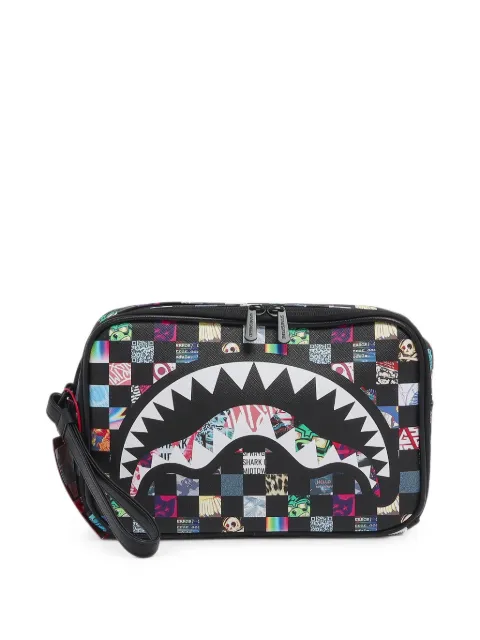 sprayground kid Shark Mouth checkered bag