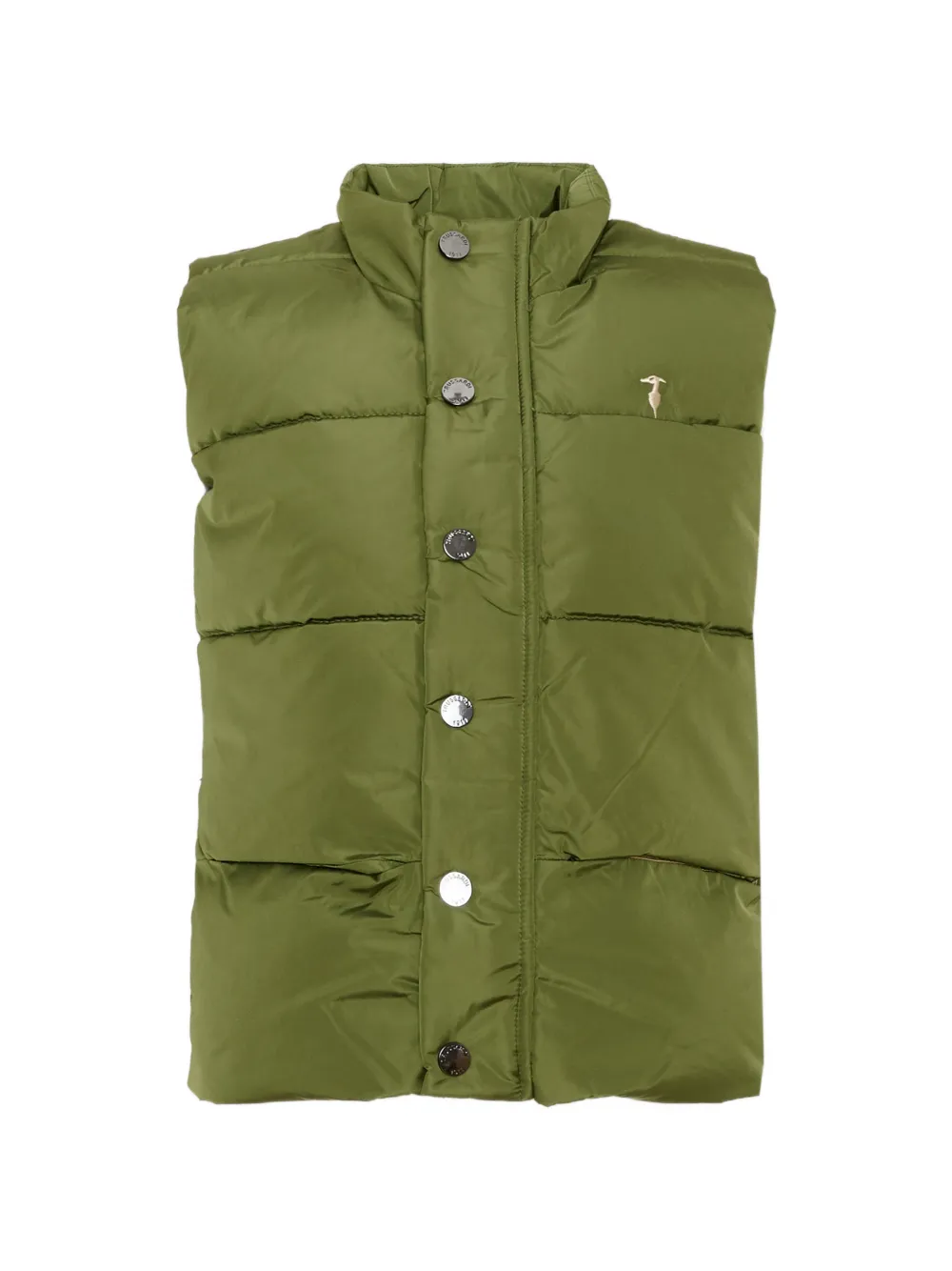 TRUSSARDI JUNIOR Gesteppte Weste mit Logo-Print - Grün