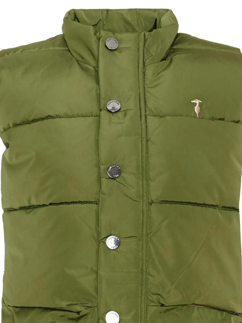 TRUSSARDI JUNIOR logo-print quilted gilet Groen