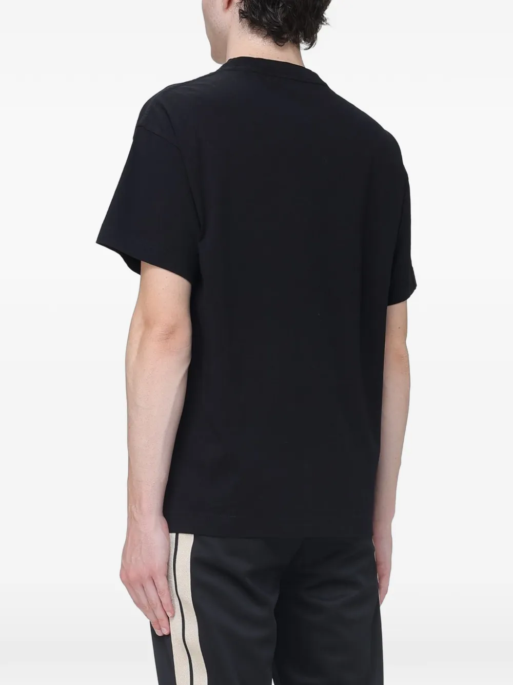 Palm Angels T-shirt met logoprint Zwart