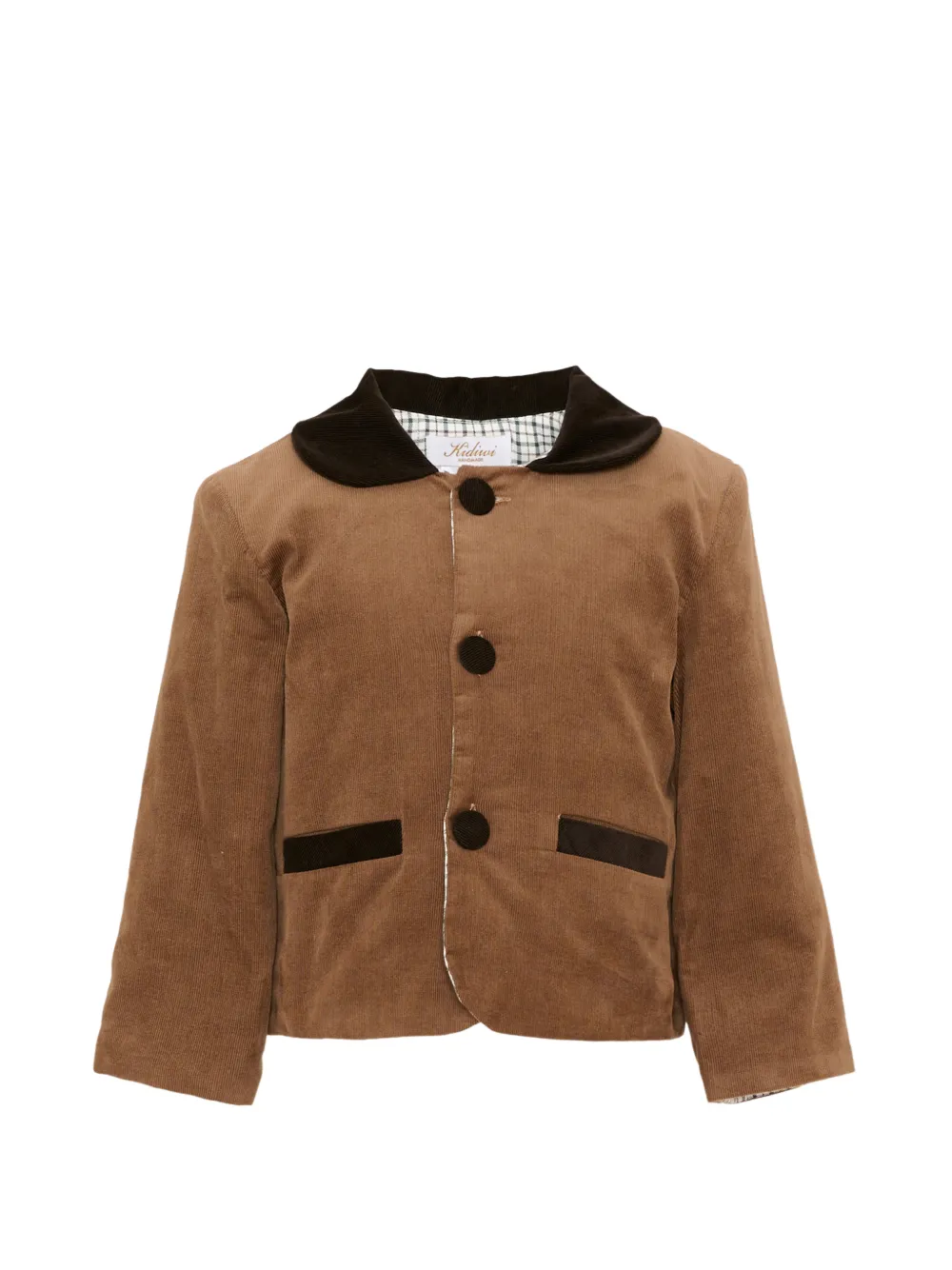 KIDIWI corduroy Peter Pan collar jacket - Marrone