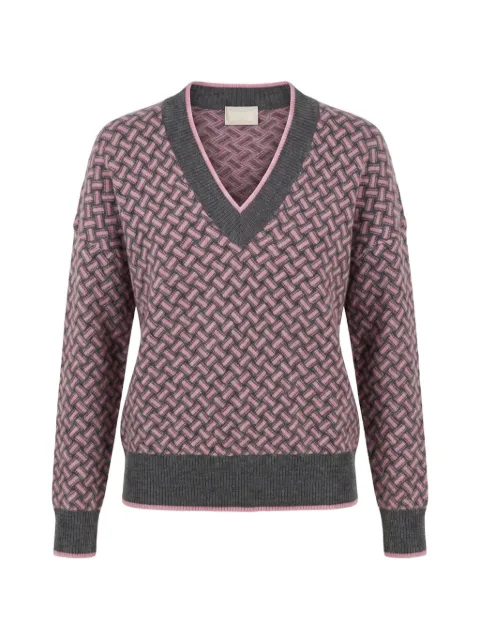 Drumohr geometric-pattern cashmere sweater