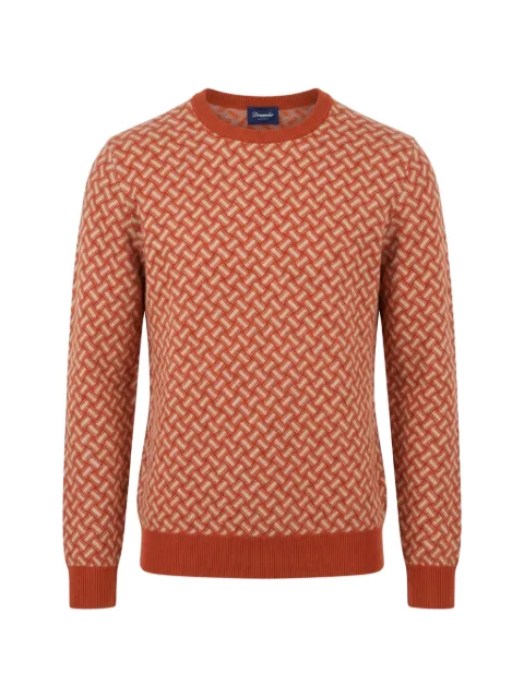 Drumohr geometric-pattern cashmere sweater