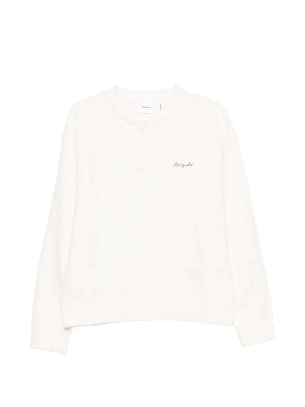 Axel Arigato Tag embroidered-logo bouclé sweater