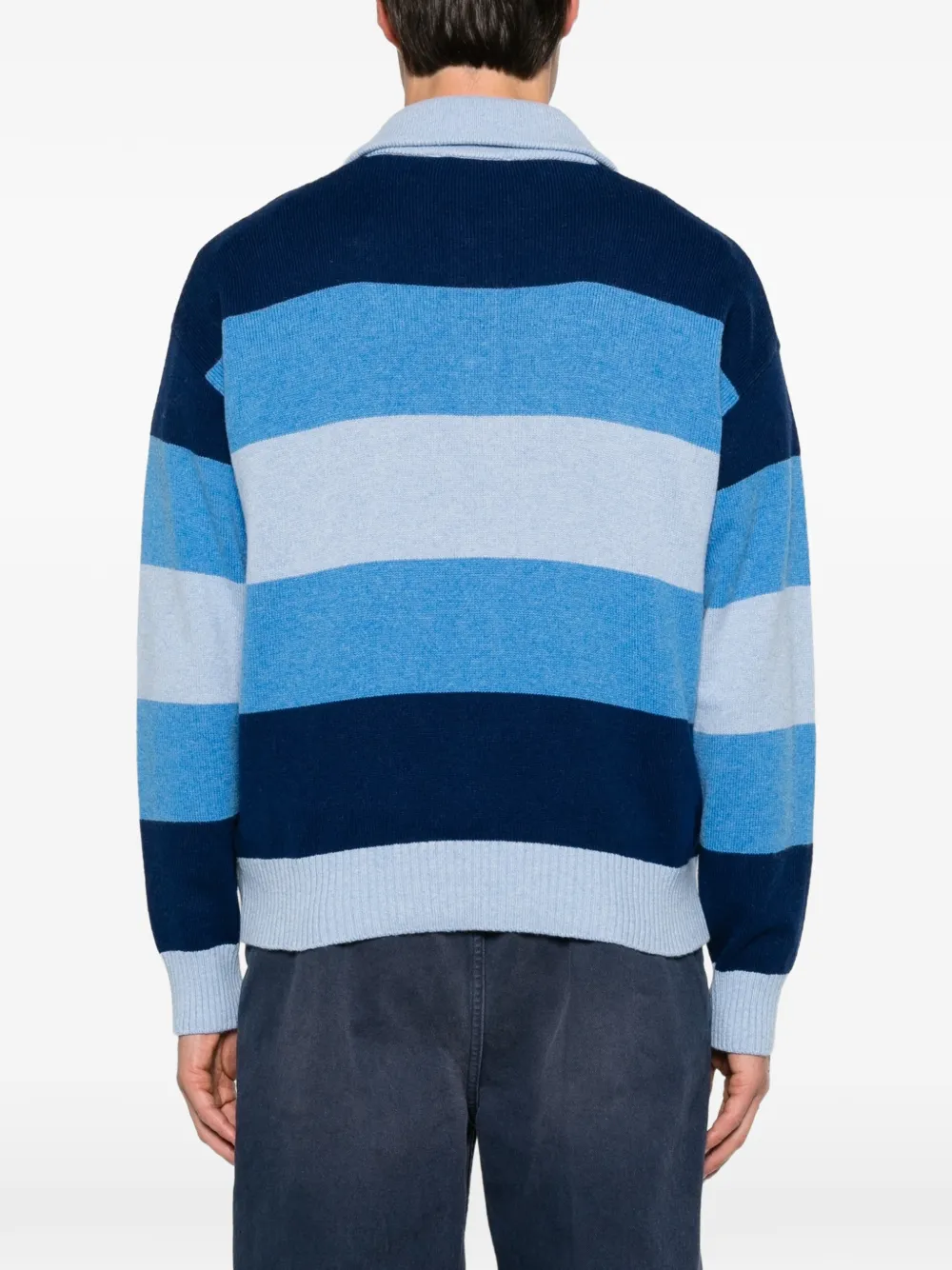 Axel Arigato Gestreepte trui met polokraag Blauw