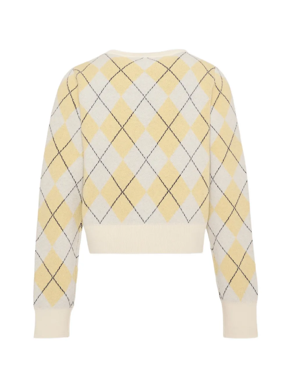 TRUSSARDI JUNIOR argyle-knit sweater Geel