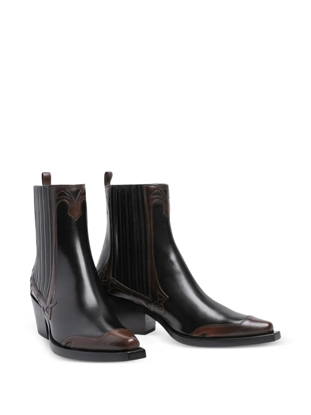 Sartore two-tone cowboy boots Zwart