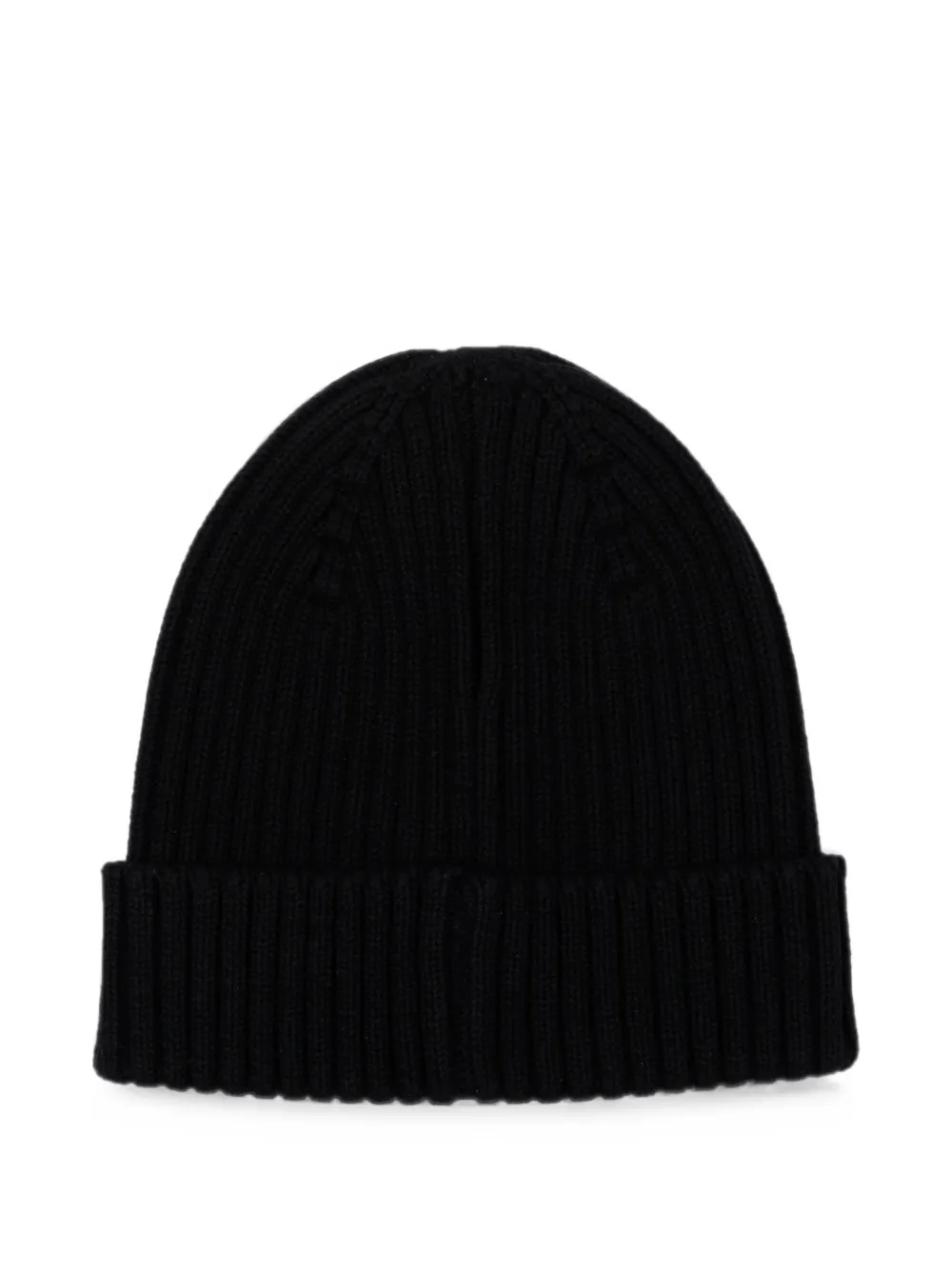 New Balance Kids logo-embroidered ribbed beanie hat Zwart