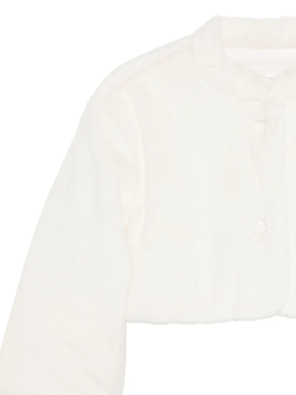 Il Gufo faux-fur cropped jacket Wit