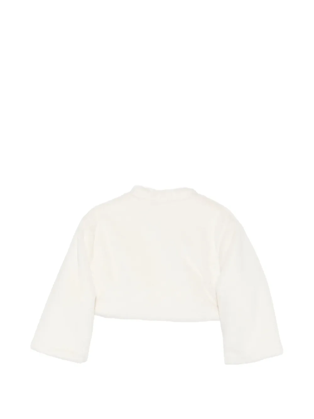 Il Gufo faux-fur cropped jacket Wit
