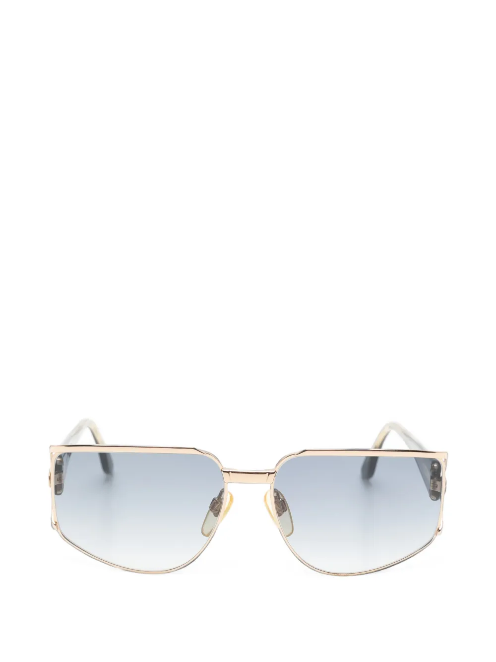 Valentino Garavani Pre-Owned 1980s geometrische Sonnenbrille mit VLogo - Gold