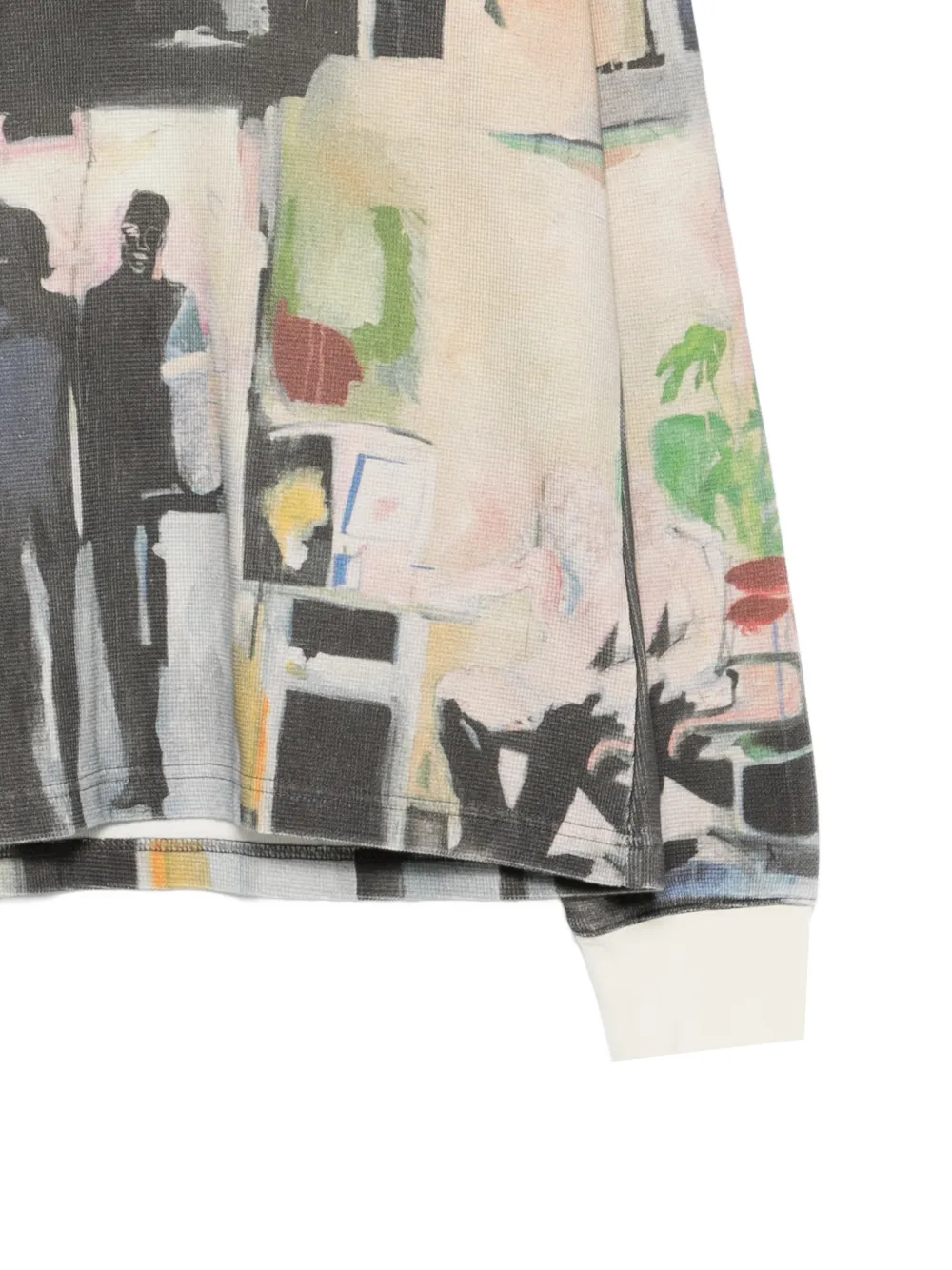 KidSuper Wafelgebreide trui met grafische print Beige