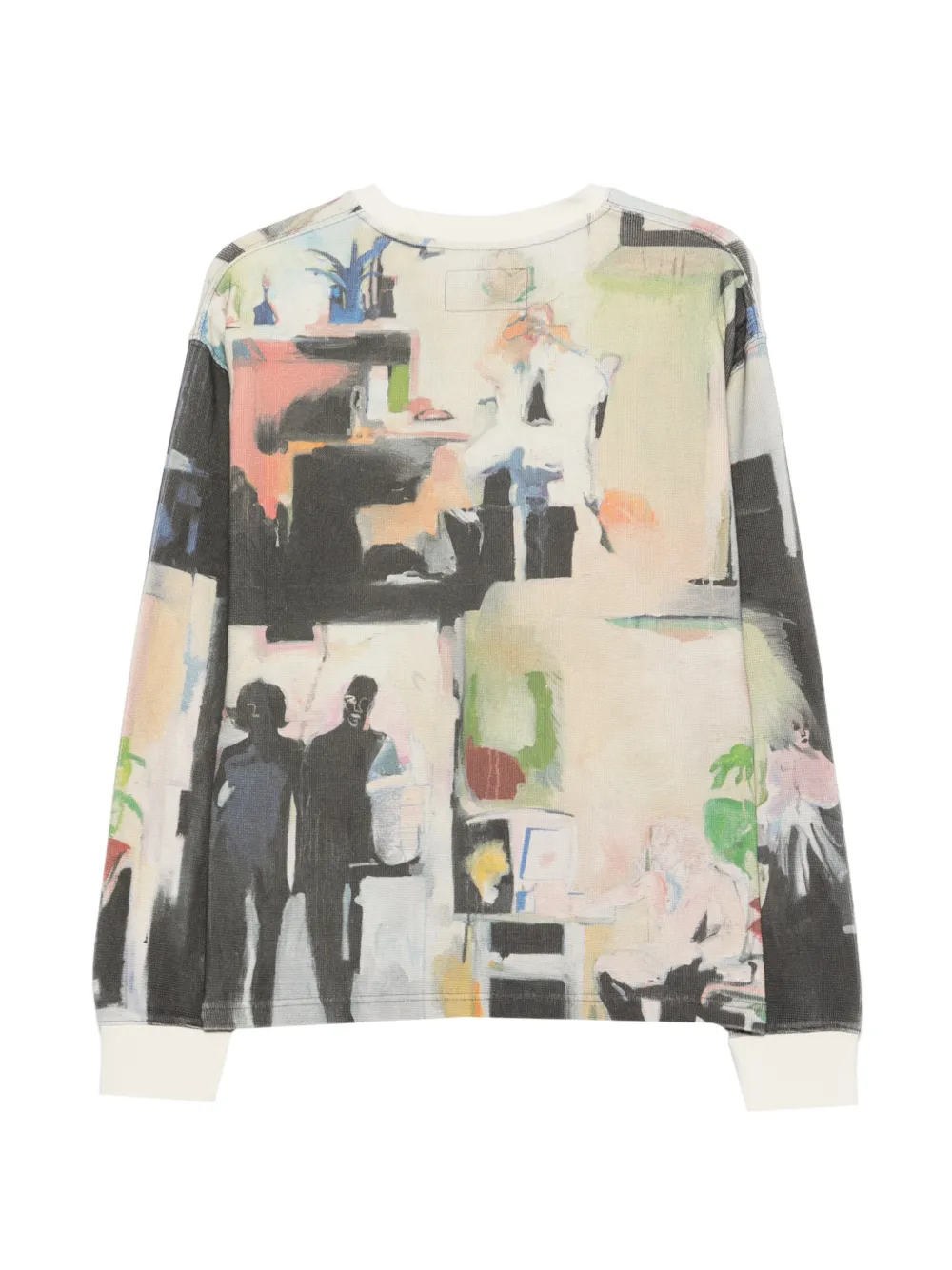 KidSuper Wafelgebreide trui met grafische print Beige
