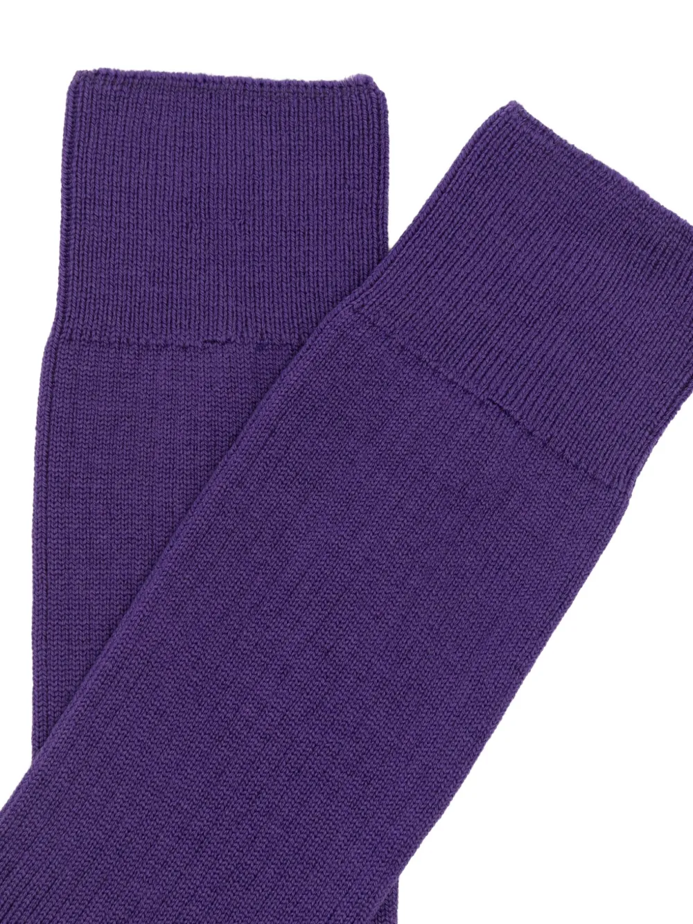 LOEWE logo-intarsia knee-high socks Paars