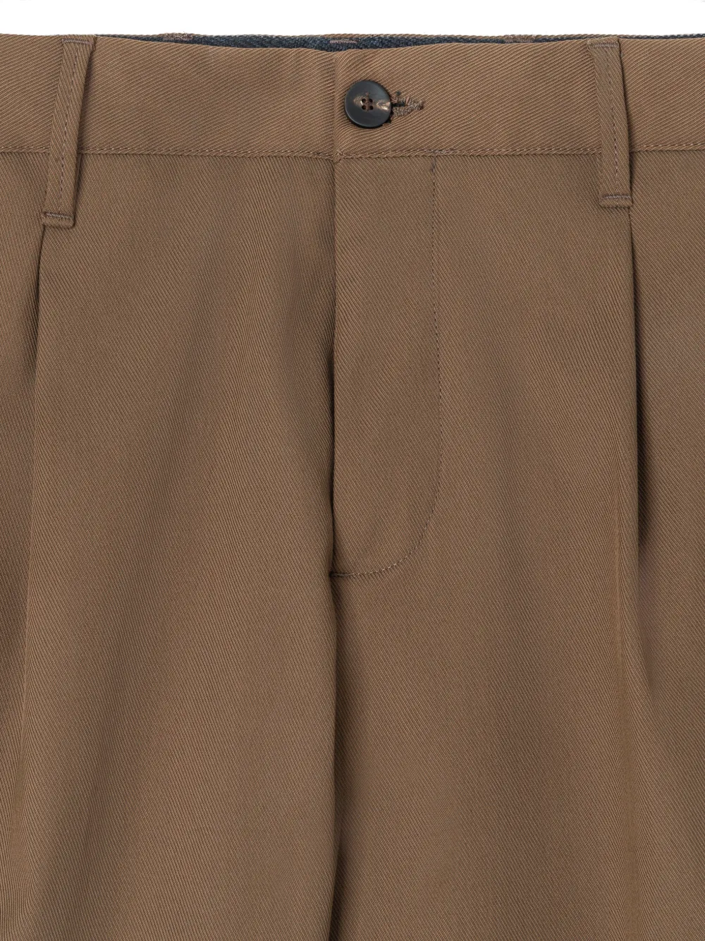 White Sand Sammy pleated twill trousers Bruin